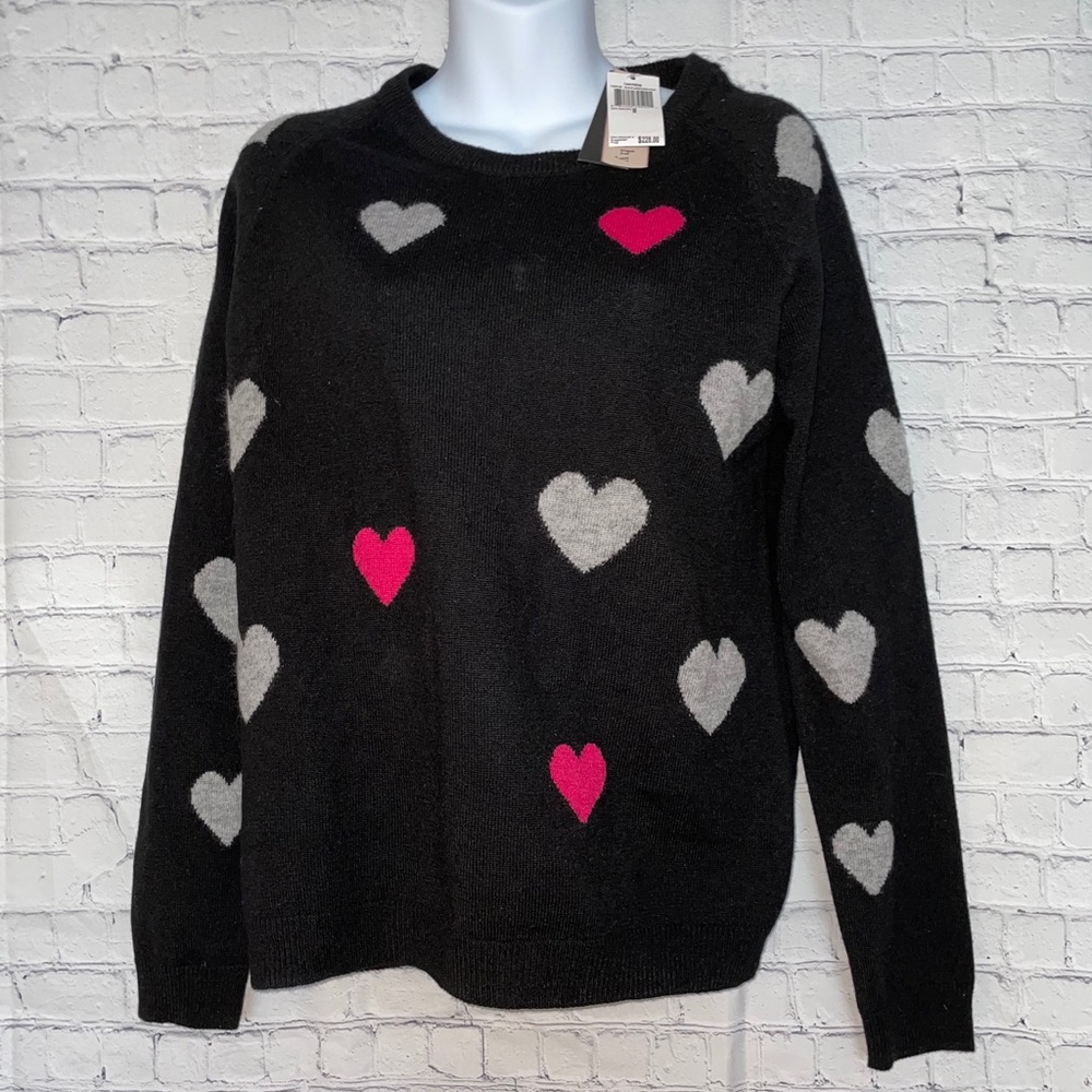 Philosophy nwt cashmere heart print sweater